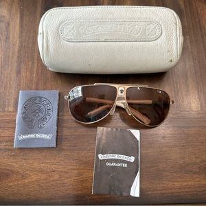 Chrome Heart Sunglasses. Double D. White